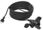 Bachmann 343.175 Strom Verl&auml;ngerungskabel 16 A Schwarz 10.00 m H05VV-F 3G 1,5 mm&sup2;
