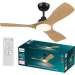 Philips LED Olas Deckenventilator 30 W (&Oslash; x H) 1070 mm x 310 mm Schwarz mit