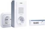 m-e modern-electronics FG-2.2 Funkklingel Komplett-Set mit Namensschild