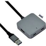 Value 12.99.1124 USB-Hub 2+2 Port USB-C&reg;, USB-A USB 3.2 Gen1 5 GBit/s Schwarz VALUE