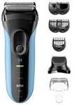 Braun Braun Rasierer Series 3 3010BT Black/Blu Rasierer abwaschbar Blau, Schwarz