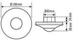 ESYLUX EP10055553 Unterputz Decken-Pr&auml;senzmelder 360 &deg; Schwarz IP20