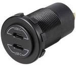 VOLTCRAFT USB-C&reg;-Doppelsteckdose 9V-30V-60W Belastbarkeit Strom max.=3 A 12 -...