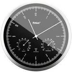 Mebus 19777 Funk Wanduhr 25 cm x 50 mm Silber Leisegang-Uhrwerk