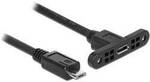 Delock USB-Kabel USB 2.0 USB-Micro-B Stecker, USB-Micro-B Buchse 0.25 m Schwarz 85245