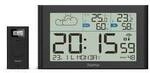 hama 00222216 Wetterstation Sylt, mit Au&szlig;ensensor, Funk, Wecker, Schwarz