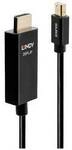 LINDY HDMI Anschlusskabel Mini DisplayPort Stecker, HDMI-A Stecker 1.00 m Schwarz