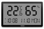 hama 00222232 Thermometer und Hygrometer Lombok, digital, f&uuml;r innen, Schwarz