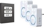 m-e modern-electronics 100169 Funkklingel Komplett-Set beleuchtet, klangaktiv, mit