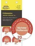 Avery-Zweckform 7904 Pr&uuml;fplakette N&auml;chster Pr&uuml;ftermin 20__ 20XX Rot Folie