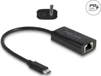 DELOCK 61026, Delock USB 2.0 Adapter [1x USB-C Stecker - 1x Gigabit-LAN (1 Gbit/s),