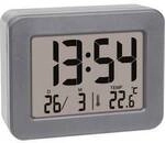 TFA Dostmann 60.2044.10 Quarz Wecker Grau Alarmzeiten 1