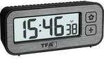 TFA Dostmann 60.2522.10 Funk Wecker Grau Alarmzeiten 1