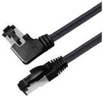 Maxtrack TI51-1L RJ45 Patchkabel CAT 8.1 S/FTP 1 m Schwarz 90&deg; nach rechts