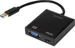 LogiLink UA0234 USB / VGA / HDMI Adapter [1x USB 3.2 Gen 1 Stecker A (USB 3.0) - 1x