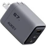 Aukey Comet Mix USB Ladeger&auml;t 67 W 2x USB-C&reg;, 1x USB-A USB PD, PPS Mehrfarbig