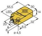 Turck Induktiver Sensor b&uuml;ndig PNP, Schlie&szlig;er BI10-Q14-AP45X2LD 1584031