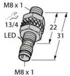 Turck Induktiver Sensor b&uuml;ndig NPN, Schlie&szlig;er BI1,5-EG08K-AN6X-V1131 4672540