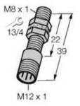 Turck Induktiver Sensor b&uuml;ndig NAMUR BI1,5-EG08K-Y1-H1341 1003620