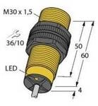 Turck Induktiver Sensor nicht b&uuml;ndig PNP, Schlie&szlig;er NI15-S30-AP6X 46592
