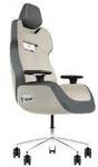 Thermaltake ARGENT E700 Glacier White with Slate Gray Crayon Real Leather chair