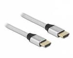 Delock HDMI Anschlusskabel HDMI-A Stecker 3 m Silber 85368 8K UHD, vergoldete