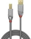LINDY USB-Kabel USB 2.0 USB-A Stecker, USB-B Stecker 5.00 m Grau 36644