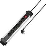 Sygonix SY-6807130 Steckdosenleiste mit Schalter 6fach Schwarz, Silber...
