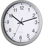 EUROTIME 56831-07 Funk Wanduhr 30 cm x 43 mm Silber
