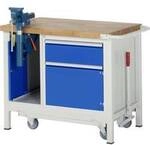 RAU Absenkbare Werkbank Modell 8181, BxTxH 1000x700x880 mm, Buche-Massiv