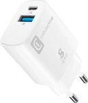 CELLULARLINE 60786, Cellularline USB Ladeger&auml;t 25 W USB-A, USB-C USB PD Wei&szlig;