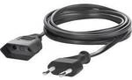 Sygonix SY-5042686 Strom Verl&auml;ngerungskabel Schwarz 5.00 m H03VVH2-F 2X 0,75...
