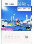 G&G Fotopapier 100 Blatt 4 x 6 Zoll / 10,2 x 15,5 cm hochgl&auml;nzend 200g/m&sup2; - die