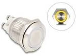 Delock 20979 20979 Drucktaster 3 A 1 x Ein/(Aus) tastend Gelb (B x T) 30 mm x 25 mm