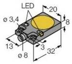 Turck Induktiver Sensor b&uuml;ndig PNP, Schlie&szlig;er BI5U-Q08-AP6X2-V1131 1608900