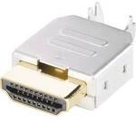 BKL Electronic 0905004 HDMI-Steckverbinder Stecker, Einbau horizontal Polzahl:...