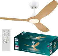 Philips LED Olas Deckenventilator 30 W (&Oslash; x H) 1320 mm x 310 mm Wei&szlig; mit