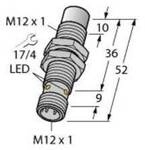Turck Induktiver Sensor nicht b&uuml;ndig PNP, Schlie&szlig;er NI10U-EM12WD-AP6X-H1141...