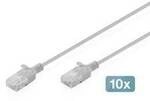 Digitus DK-1618-050S-10 RJ45 Patchkabel CAT 6 U/UTP 5 m Grau 10 St.