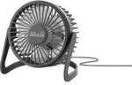Cellularline USB-Tischventilator Dunkelgrau Schwenkbar DESKBREEZEK