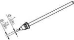Ersa 0742ED1023H/SB Entl&ouml;tspitze Konisch Spitzen-L&auml;nge 79.25 mm Inhalt 1 St.