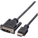 ROLINE Kabel DVI (18+1) ST - HDMI ST, schwarz, 10 m 11.04.5553