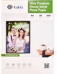 G&G Ultra-Premium Fotopapier 20 Blatt DIN-A4 21 x 29,7 cm hochgl&auml;nzend...