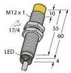 Turck Induktiver Sensor nicht b&uuml;ndig NPN, Wechsler NI8U-M12E-VN4X 1580501