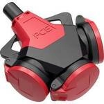 PC Electric 243712-sr 3fach-Kupplung Gummi 250 V Rot IP54