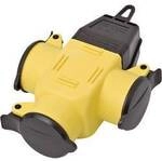interB&auml;r 9007-006.01 3fach-Kupplung Gummi 230 V Gelb IP44