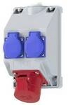 PC Electric 16081552 Steckdosen-Verteiler Grau, Blau, Rot
