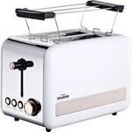 Sch&auml;fer Elektronik Toaster Retro 2-Scheiben 850 Watt wei&szlig; rosegold Toaster