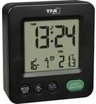 TFA Dostmann 60.2567.01 Funk Wecker Schwarz Alarmzeiten 1