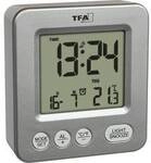 TFA Dostmann 60.2567.54 Funk Wecker Silber Alarmzeiten 1
